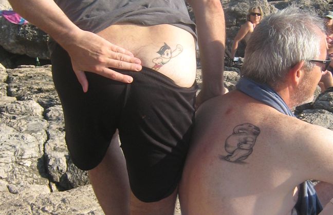 David and Fred's gay marriage commemorative tattoos